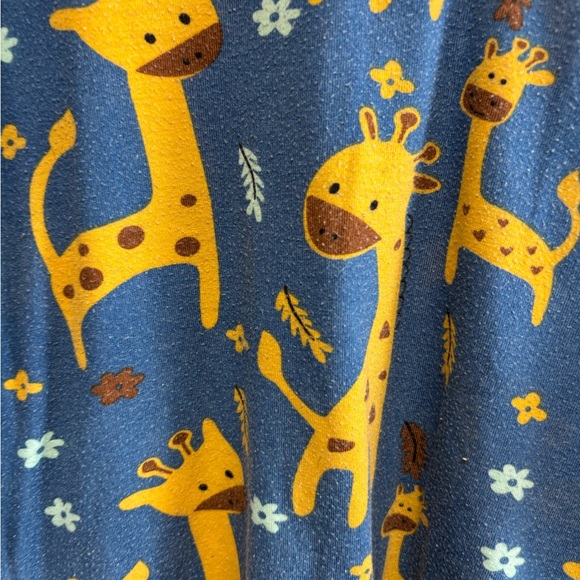 Sleeping Baby Zipadee Zip Blue Giraffe Print Flying Squirrel Size Medium - Picture 5 of 5